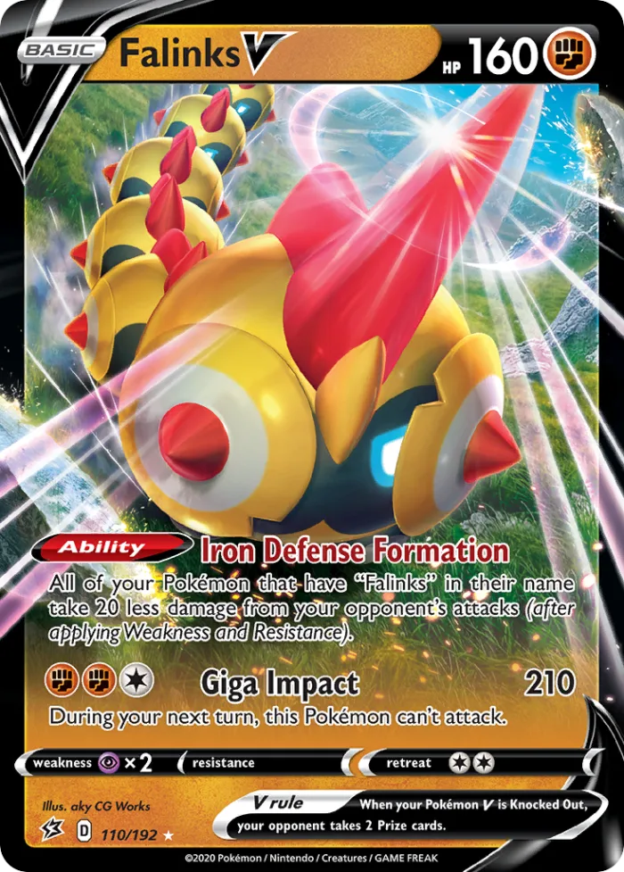 Falinks V #110 Rebel Clash Pokemon card