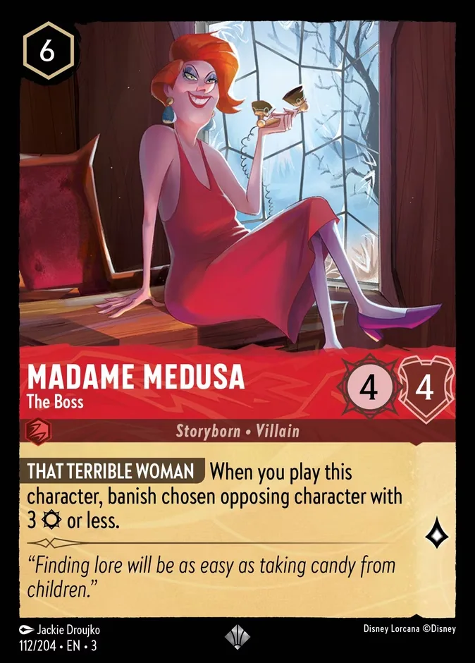 Madame Medusa #112 Into the Inklands Disney Lorcana card