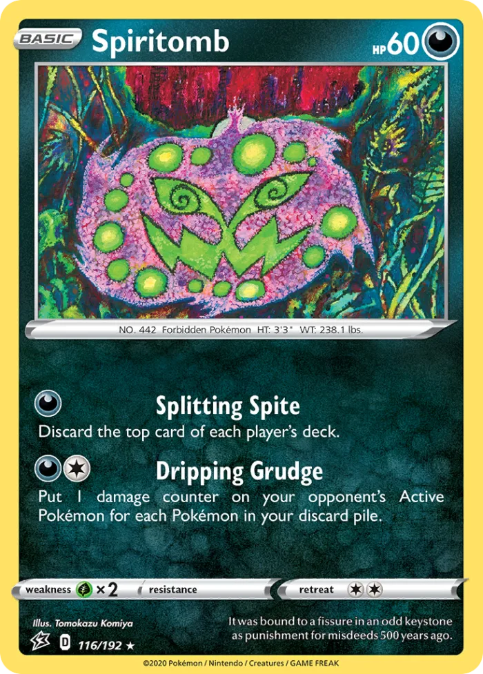 Spiritomb #116 Rebel Clash Pokemon card