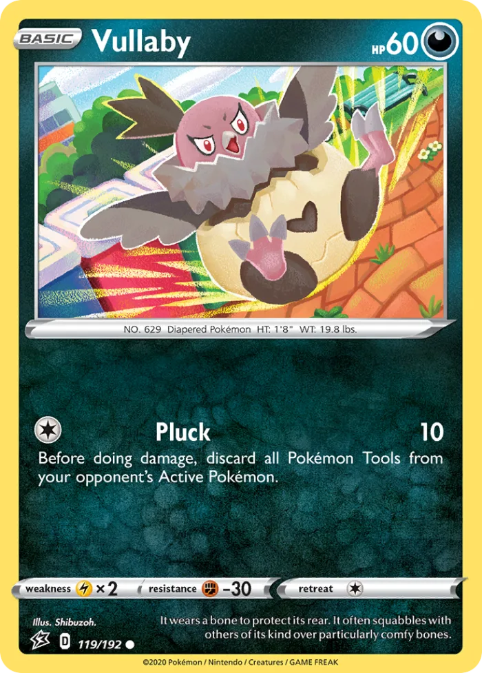 Vullaby #119 Rebel Clash Pokemon card