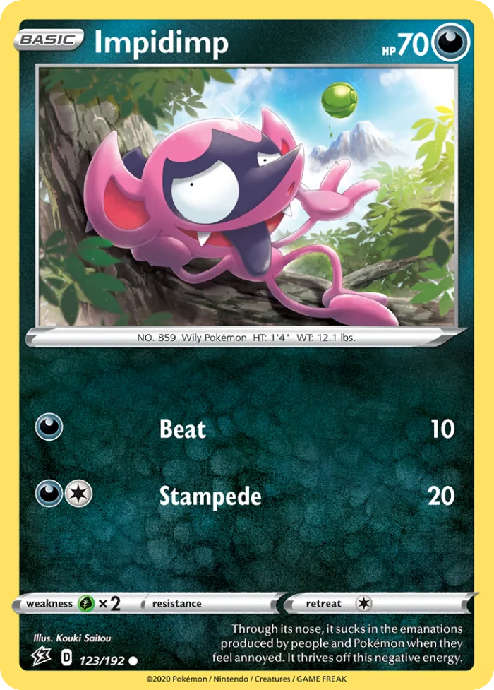 Impidimp #123 Rebel Clash Pokemon card