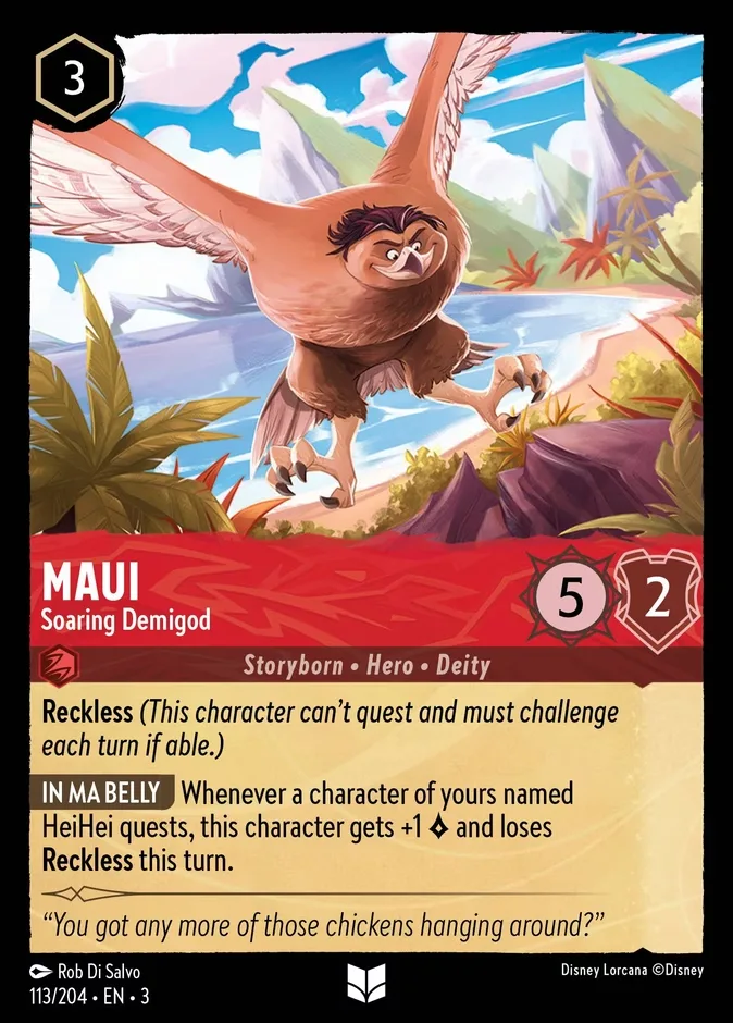 Maui #113 Into the Inklands Disney Lorcana card