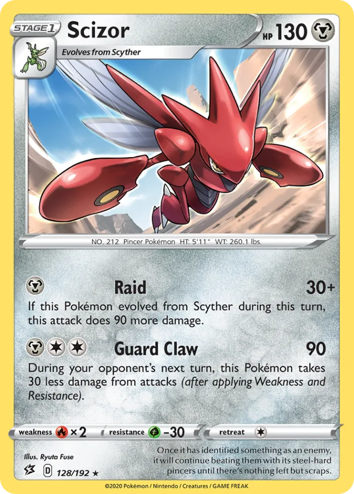 Scizor #128 Rebel Clash Pokemon card