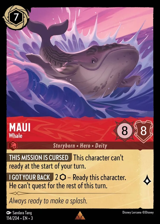 Maui #114 Into the Inklands Disney Lorcana card
