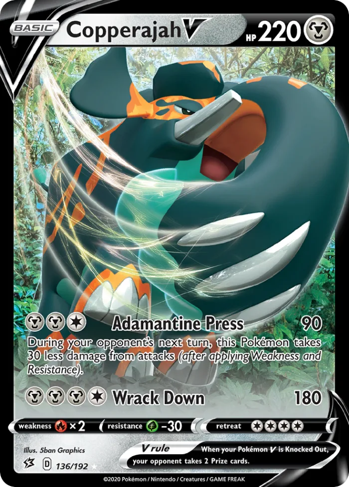 Copperajah V #136 Rebel Clash Pokemon card