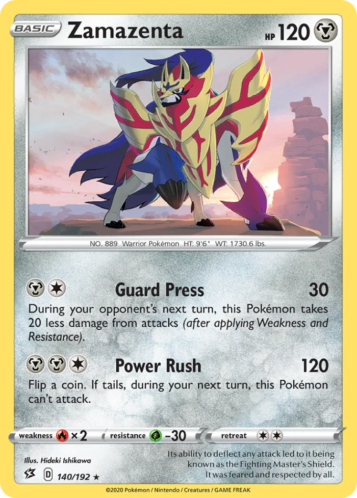 Zamazenta #140 Rebel Clash Pokemon card