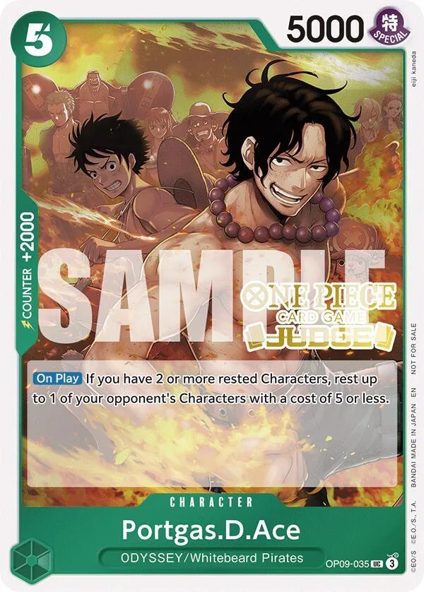 Portgas.D.Ace Judge Promos card