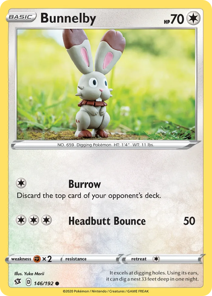 Bunnelby #146 Rebel Clash Pokemon card