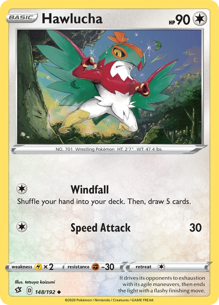 Hawlucha #148 Rebel Clash Pokemon card
