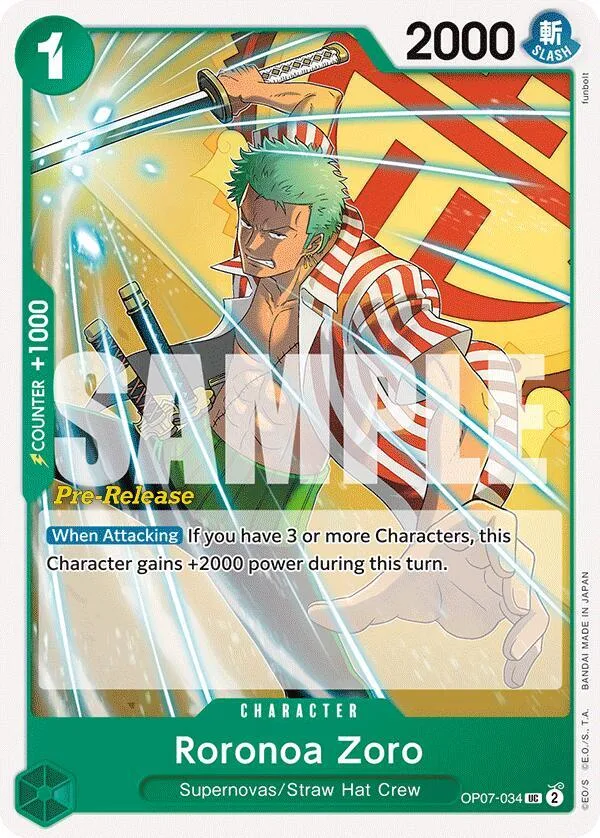 Roronoa Zoro Promos: 500 Years into the Future card