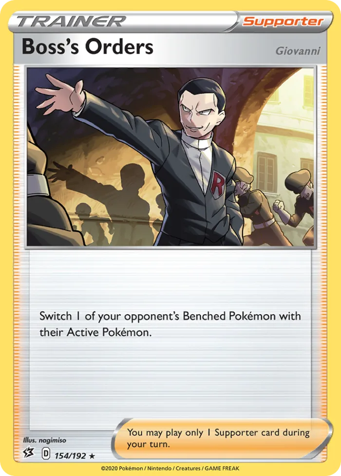 Boss's Orders #154 Rebel Clash Pokemon card