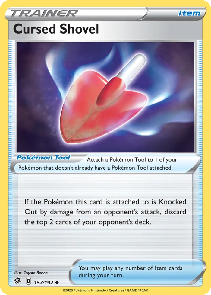 Cursed Shovel #157 Rebel Clash Pokemon card