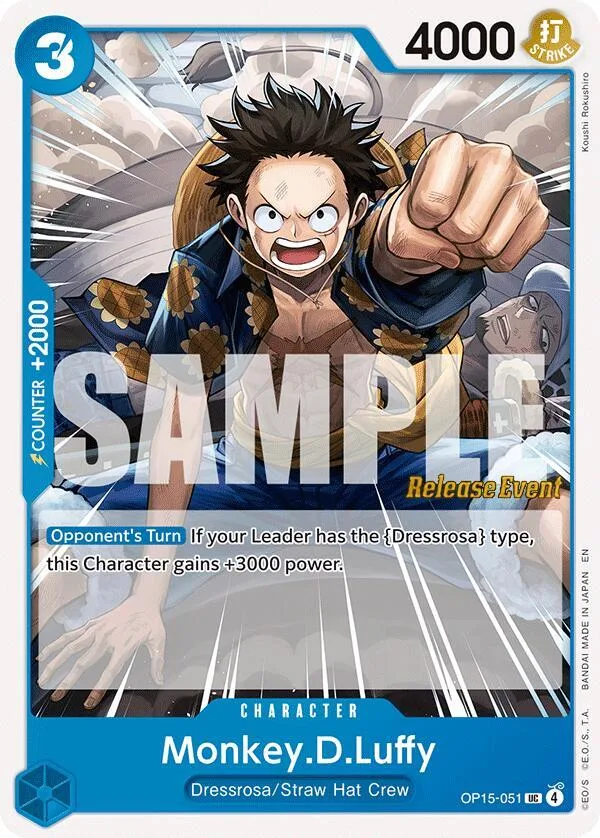 Monkey.D.Luffy Promos: Adventure on Kami's Island card