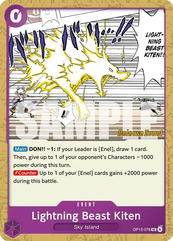 Lightning Beast Kiten Promos: Adventure on Kami's Island card