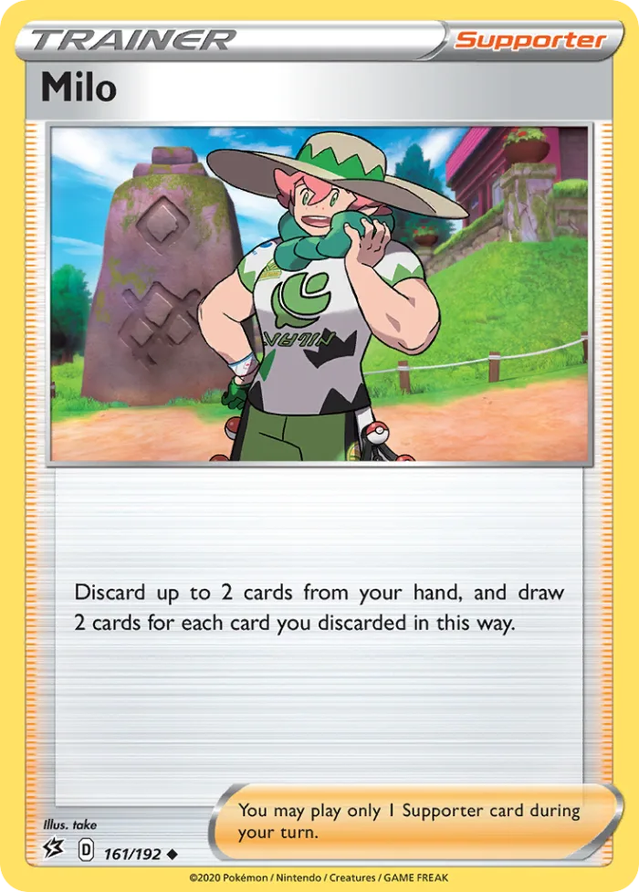 Milo #161 Rebel Clash Pokemon card