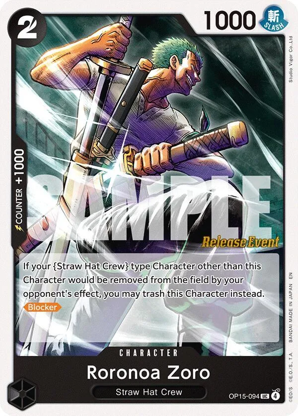 Roronoa Zoro Promos: Adventure on Kami's Island card