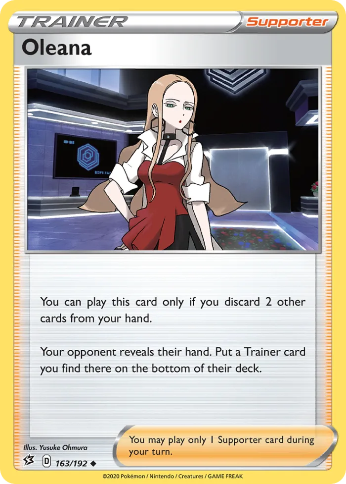 Oleana #163 Rebel Clash Pokemon card