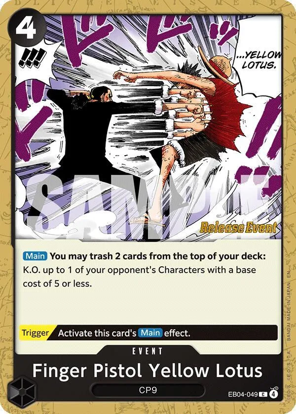 Finger Pistol Yellow Lotus Promos: Adventure on Kami's Island card