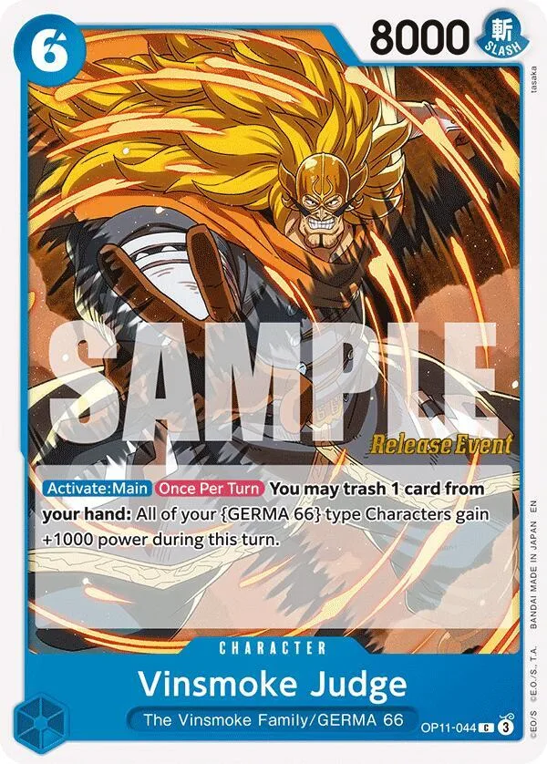 Vinsmoke Judge Promos: A Fist of Divine Speed card