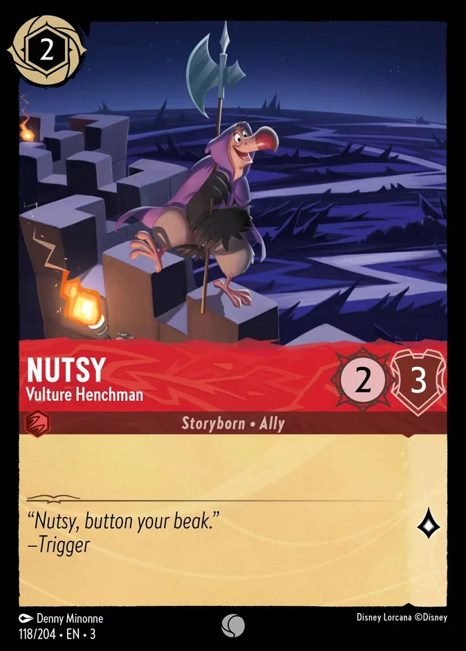 Nutsy #118 Into the Inklands Disney Lorcana card