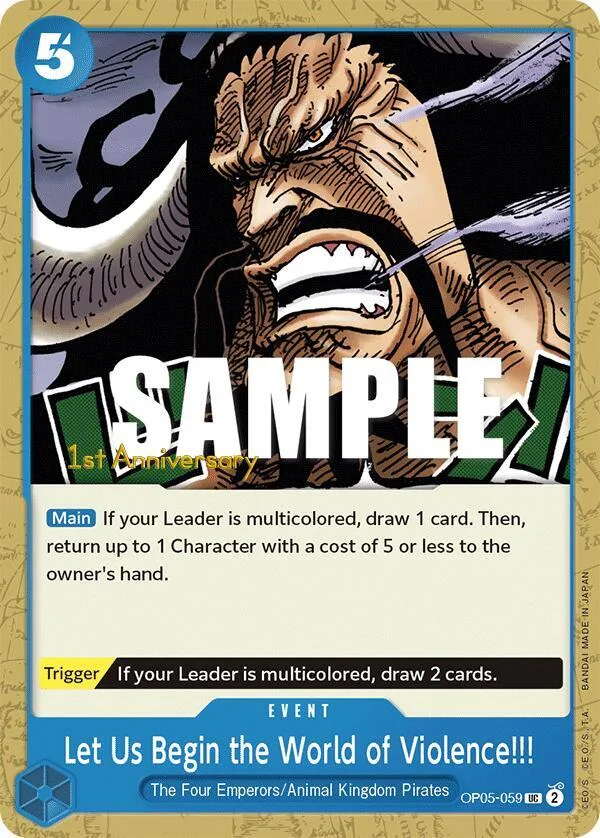 Let Us Begin the World of Violence!!! Promos: Awakening of the New Era card