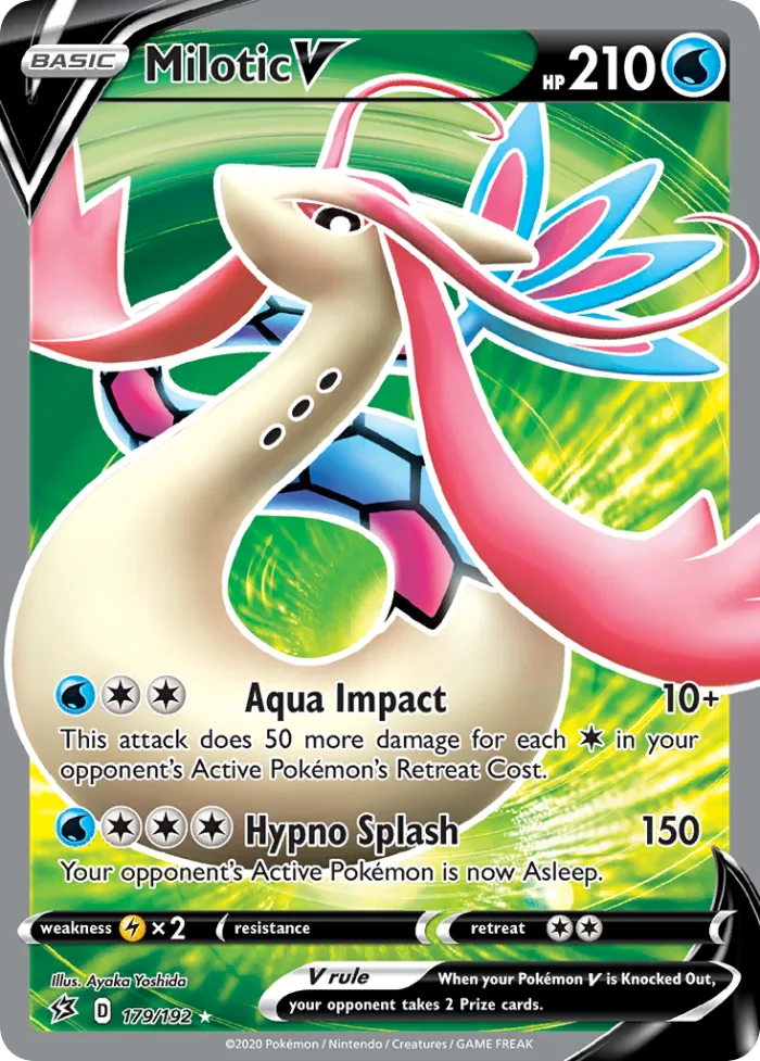 Milotic V #179 Rebel Clash Pokemon card