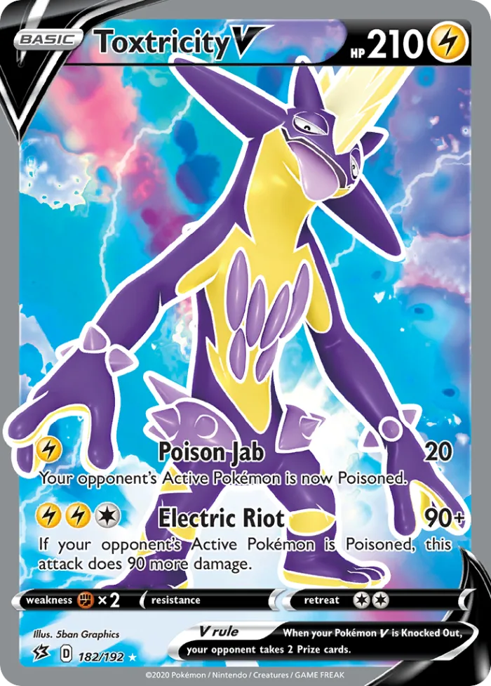 Toxtricity V #182 Rebel Clash Pokemon card