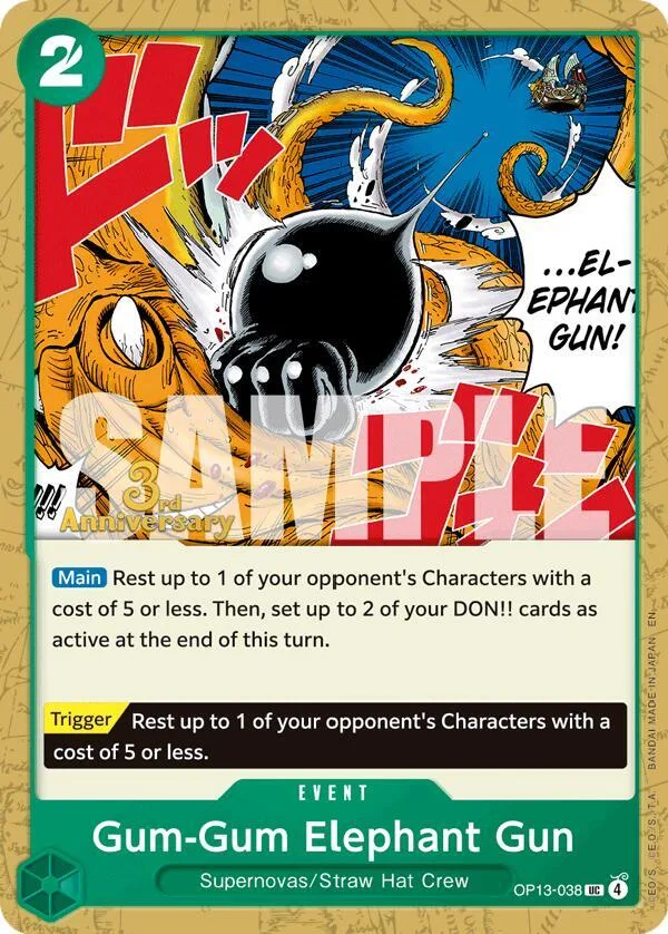 Gum-Gum Elephant Gun Promos: Carrying on his Will card
