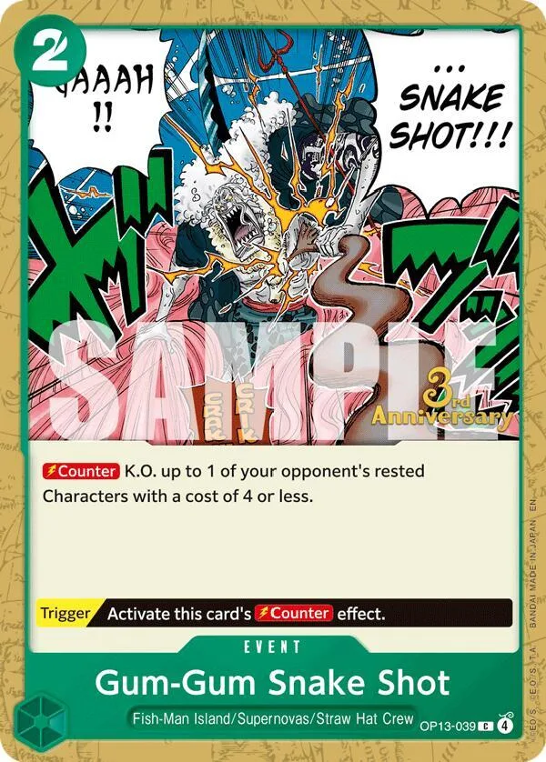 Gum-Gum Snake Shot Promos: Carrying on his Will card