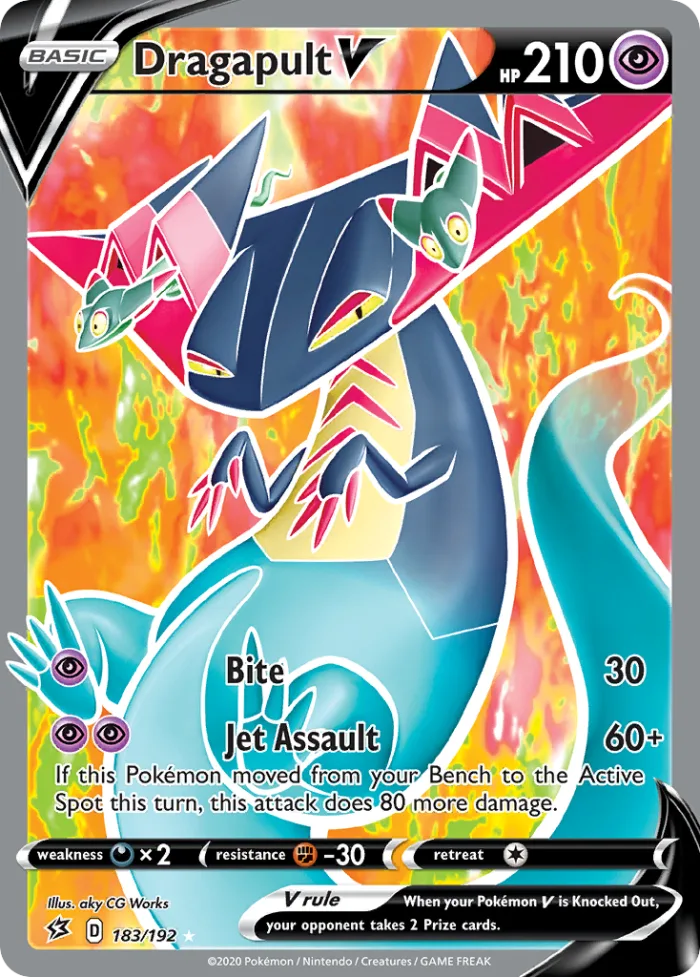 Dragapult V #183 Rebel Clash Pokemon card