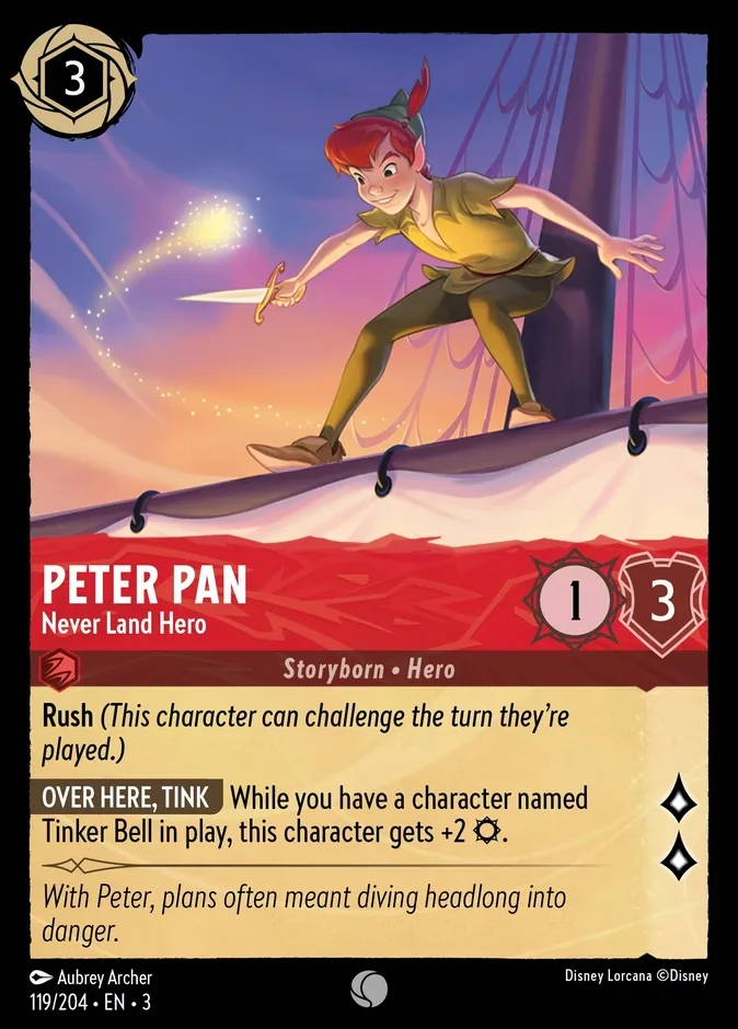 Peter Pan #119 Into the Inklands Disney Lorcana card