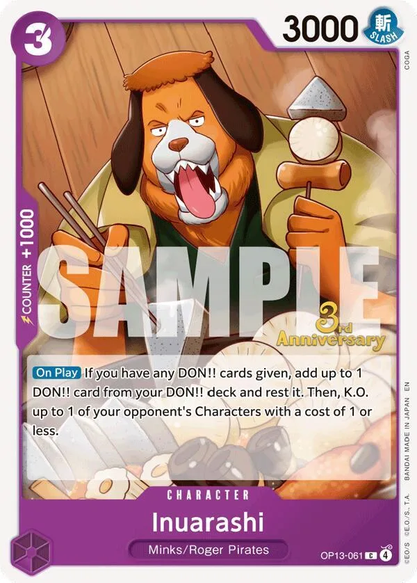 Inuarashi Promos: Carrying on his Will card