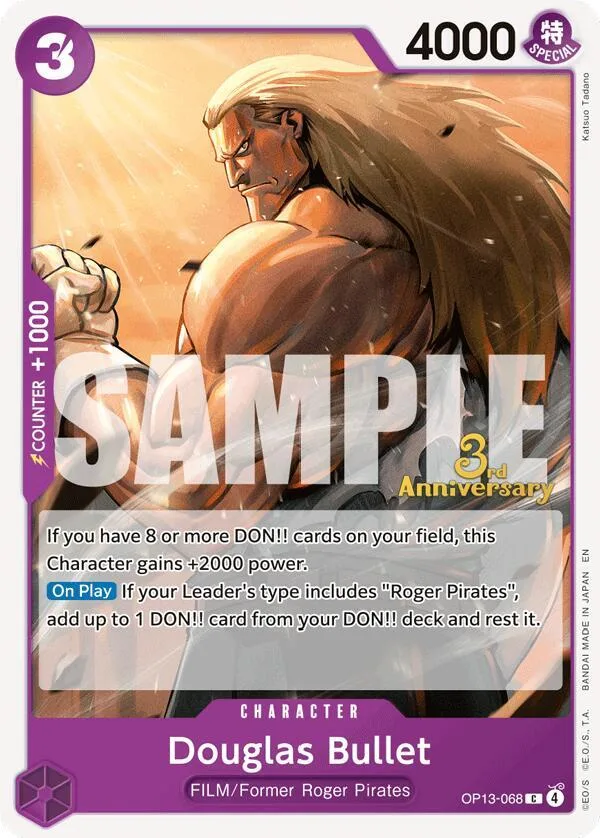 Douglas Bullet Promos: Carrying on his Will card