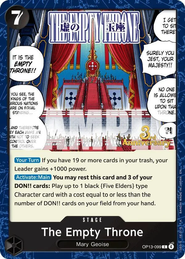 The Empty Throne Promos: Carrying on his Will card