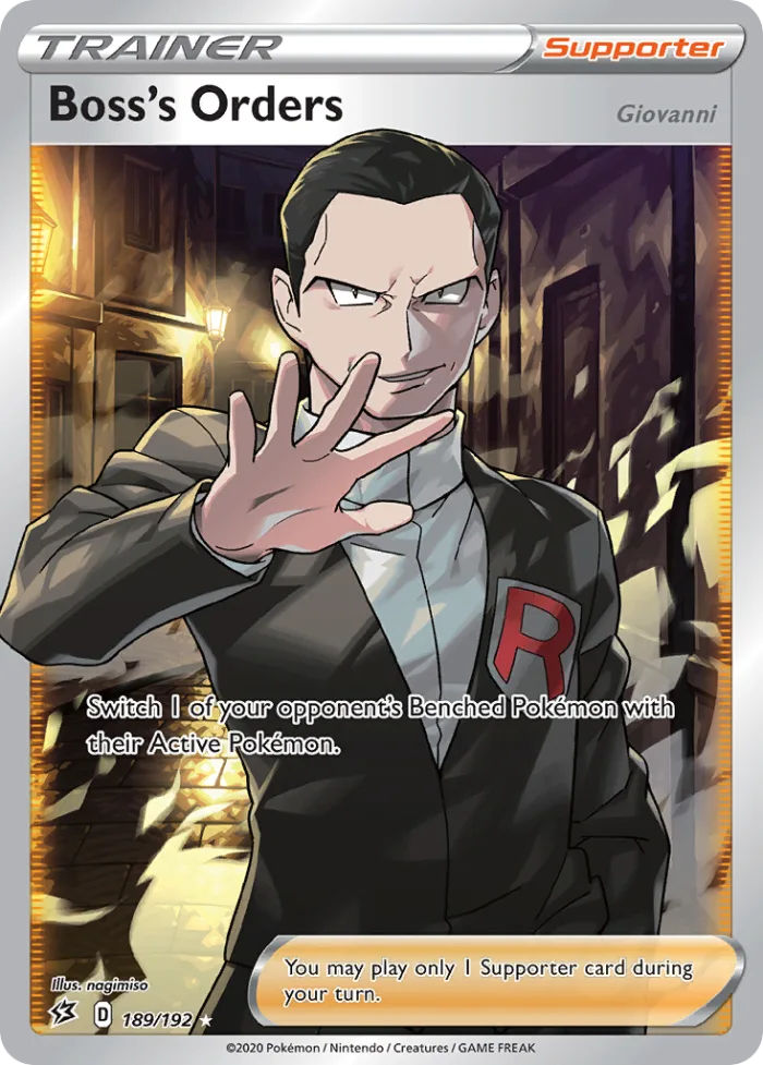 Boss's Orders #189 Rebel Clash Pokemon card