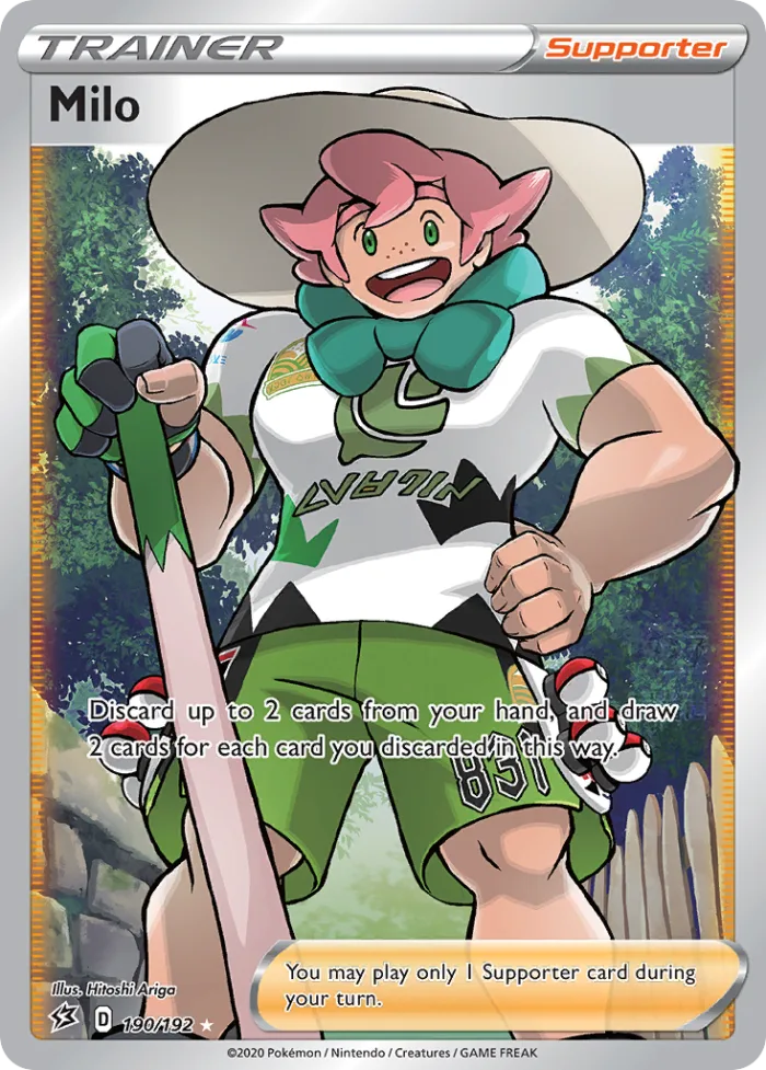 Milo #190 Rebel Clash Pokemon card