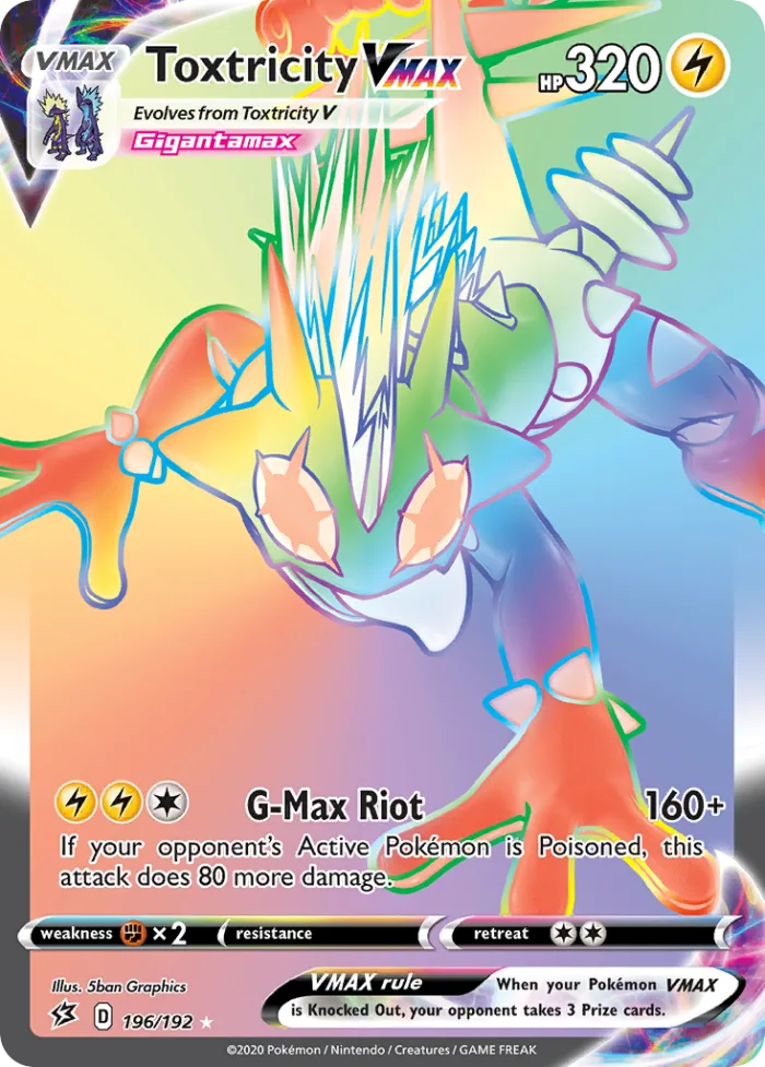 Toxtricity VMAX #196 Rebel Clash Pokemon card