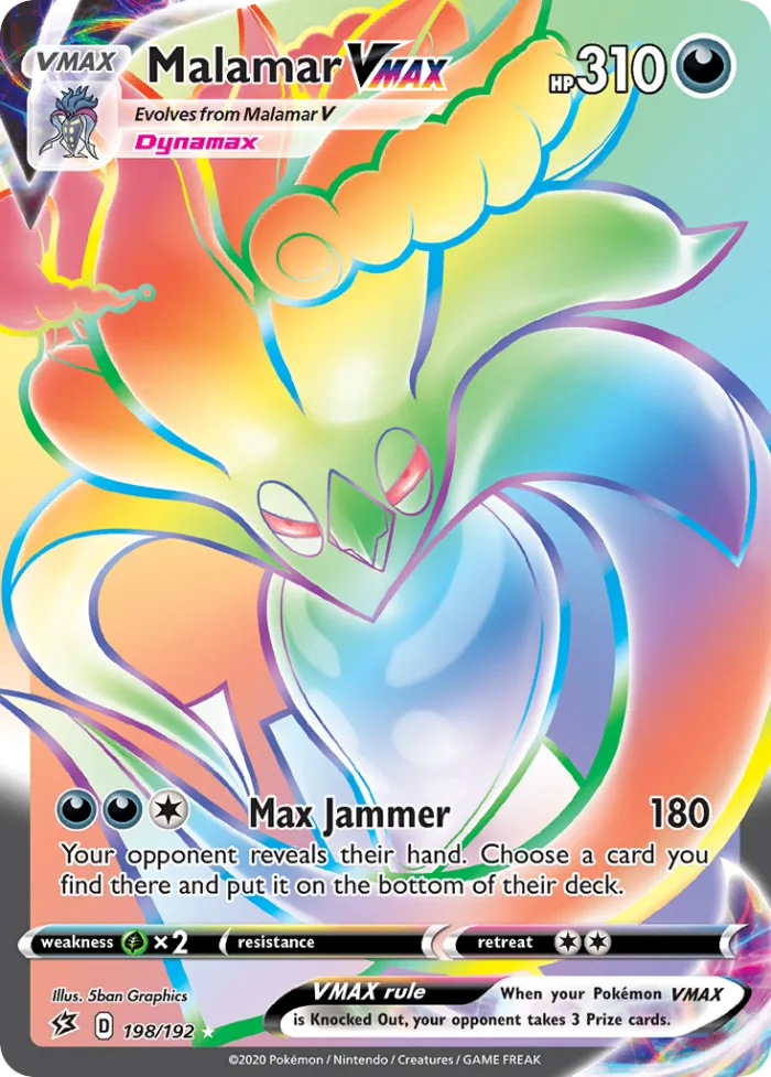 Malamar VMAX #198 Rebel Clash Pokemon card