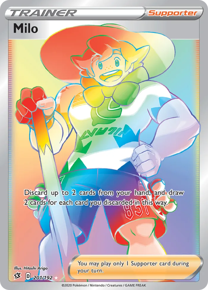 Milo #201 Rebel Clash Pokemon card