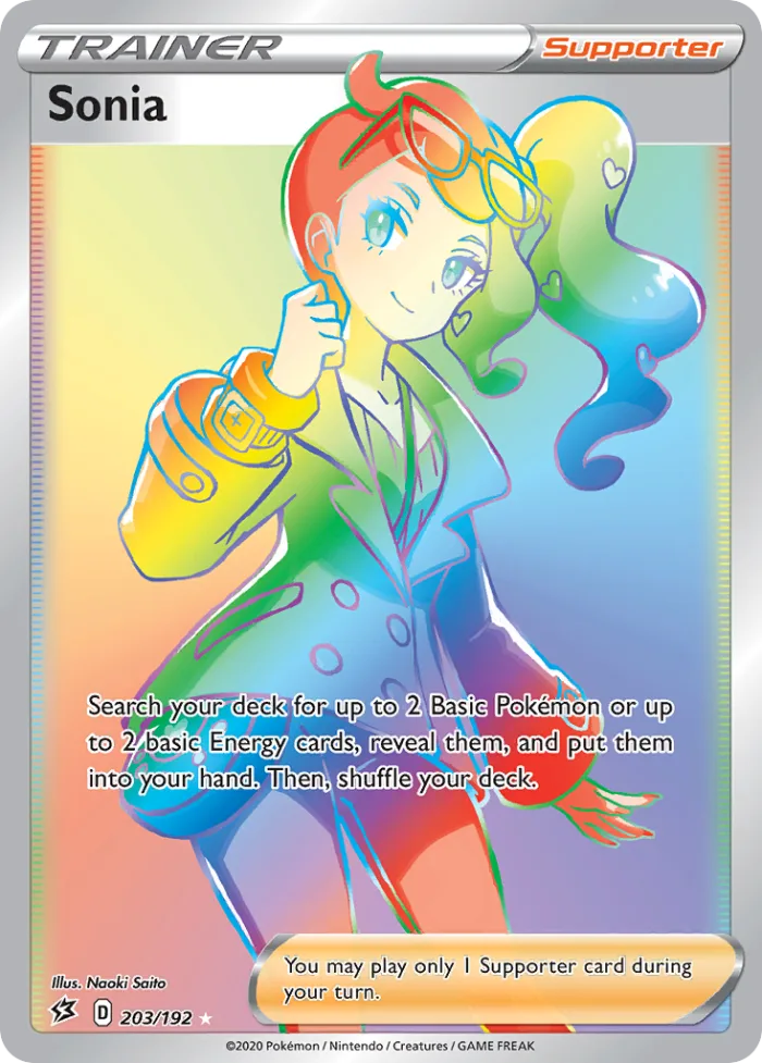 Sonia #203 Rebel Clash Pokemon card