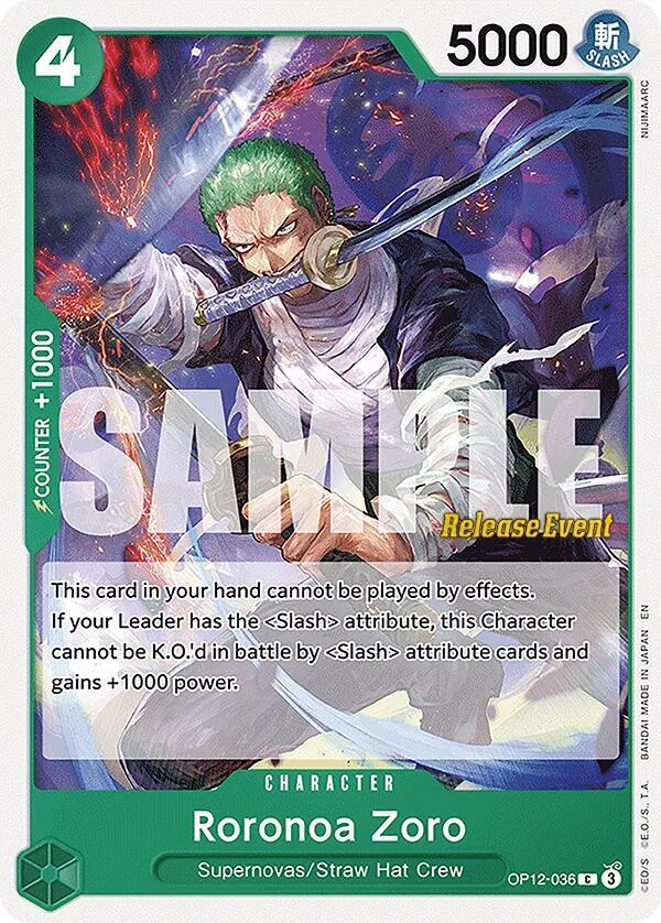 Roronoa Zoro Promos: Legacy of the Master card