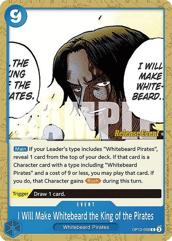 I Will Make Whitebeard the King of the Pirates Promos: Legacy of the Master card