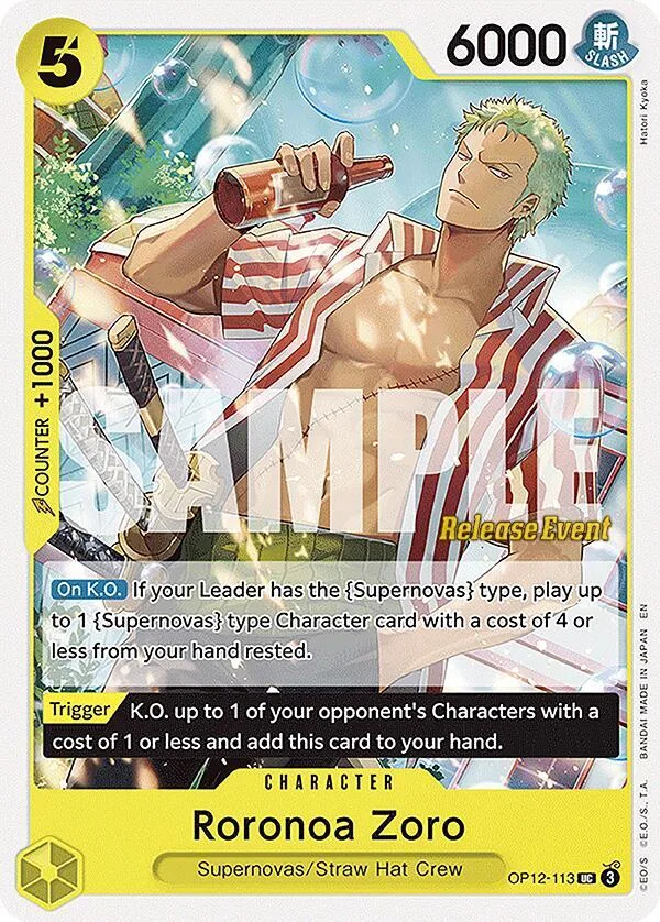 Roronoa Zoro Promos: Legacy of the Master card