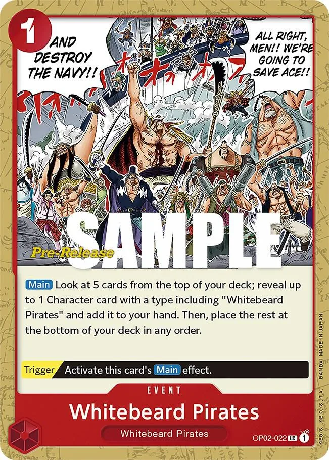 Whitebeard Pirates Promos: Paramount War card