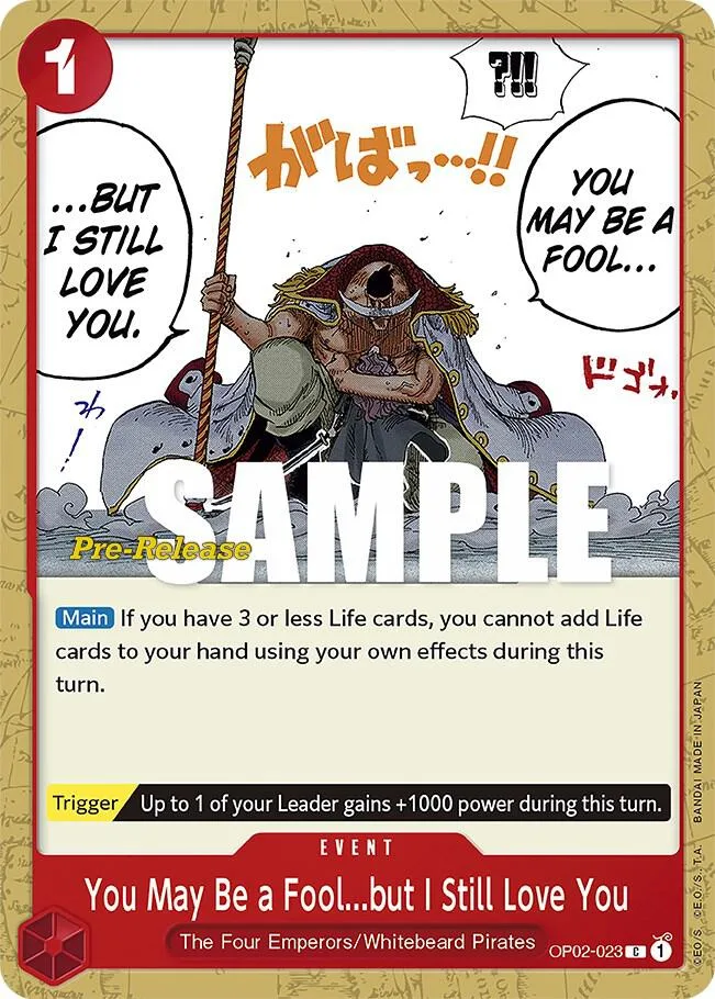 You May Be a Fool...but I Still Love You Promos: Paramount War card