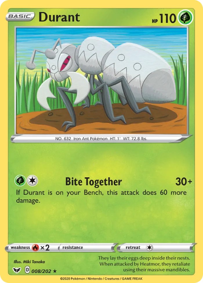 Durant #8 Sword & Shield Pokemon card