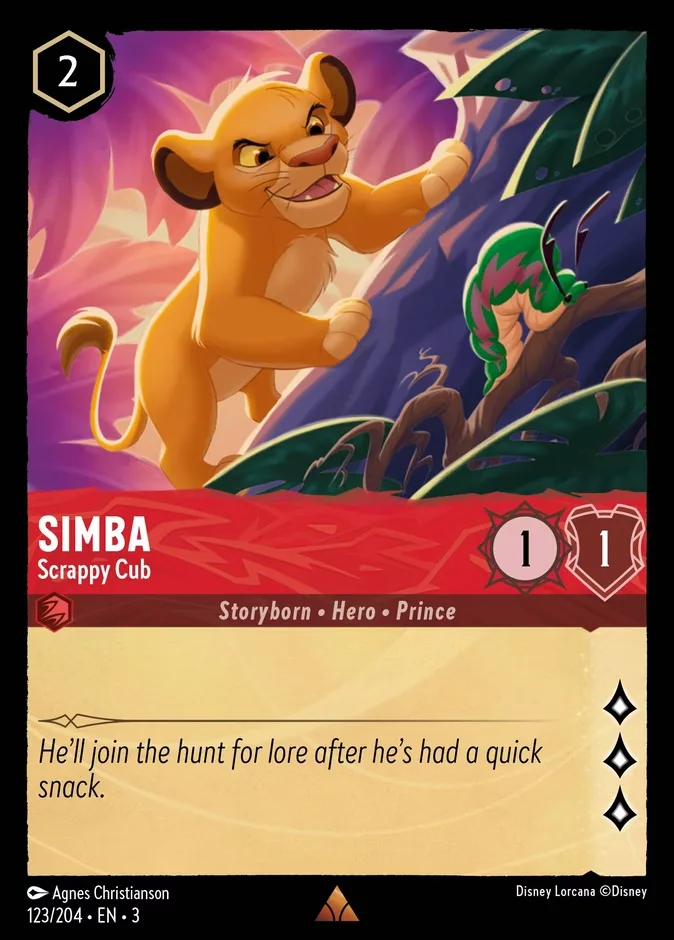 Simba #123 Into the Inklands Disney Lorcana card