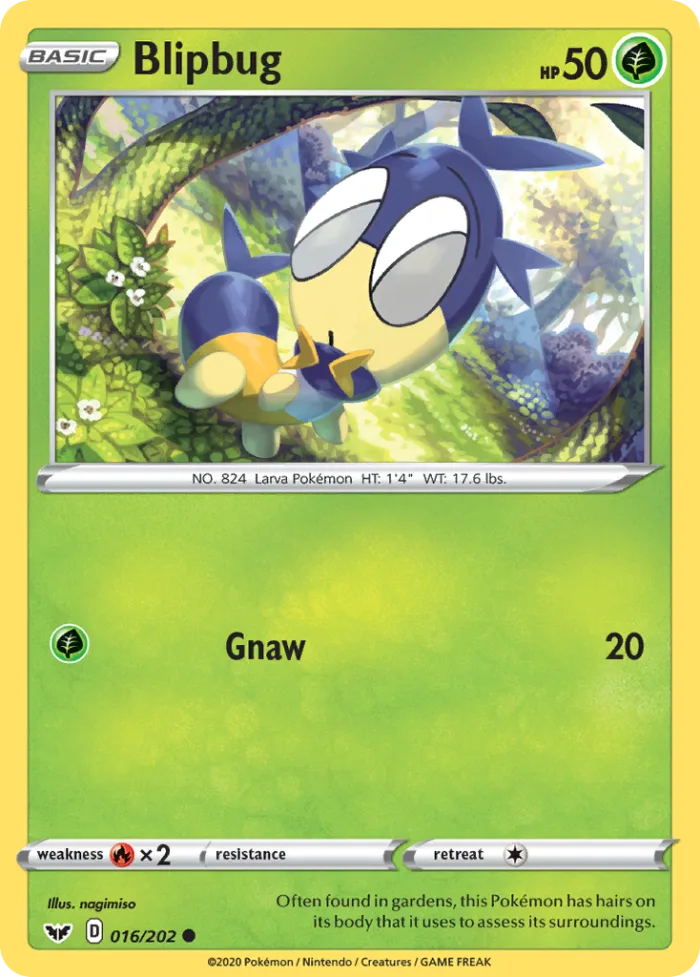 Blipbug #16 Sword & Shield Pokemon card