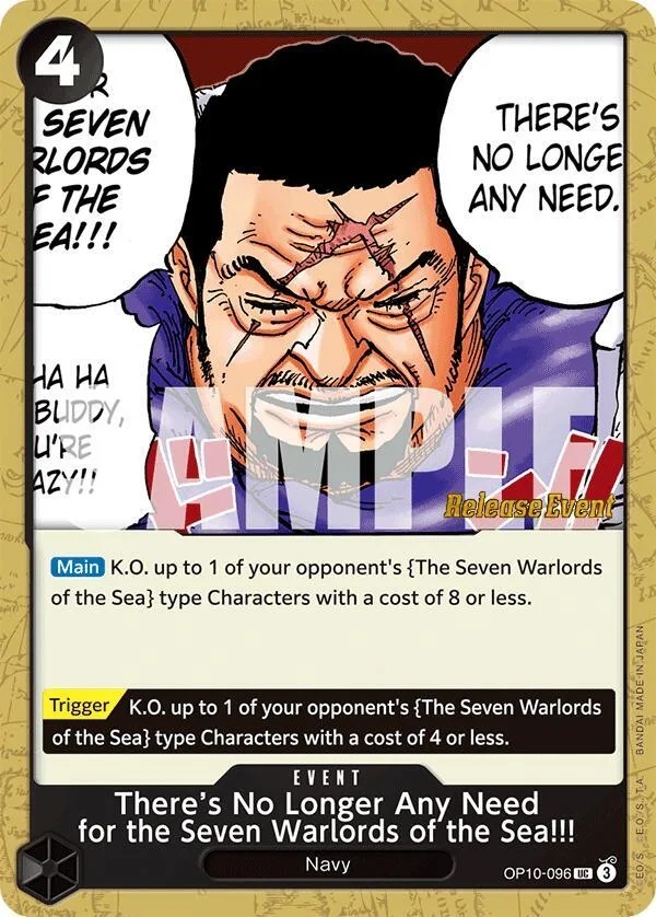 There's No Longer Any Need for the Seven Warlords of the Sea!!! Promos: Royal Blood card
