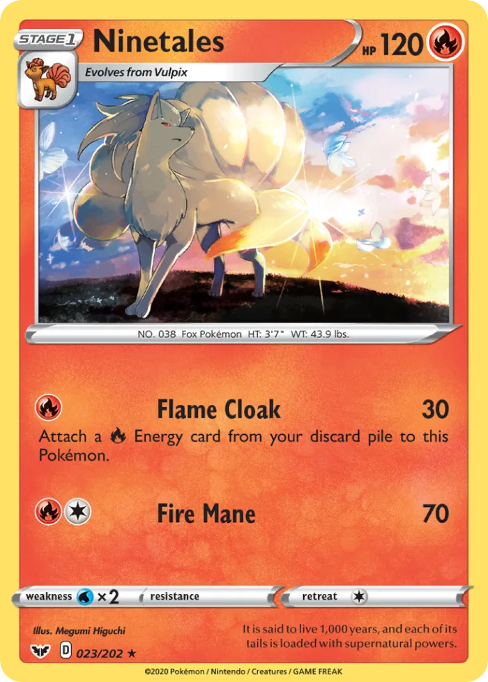 Ninetales #23 Sword & Shield Pokemon card